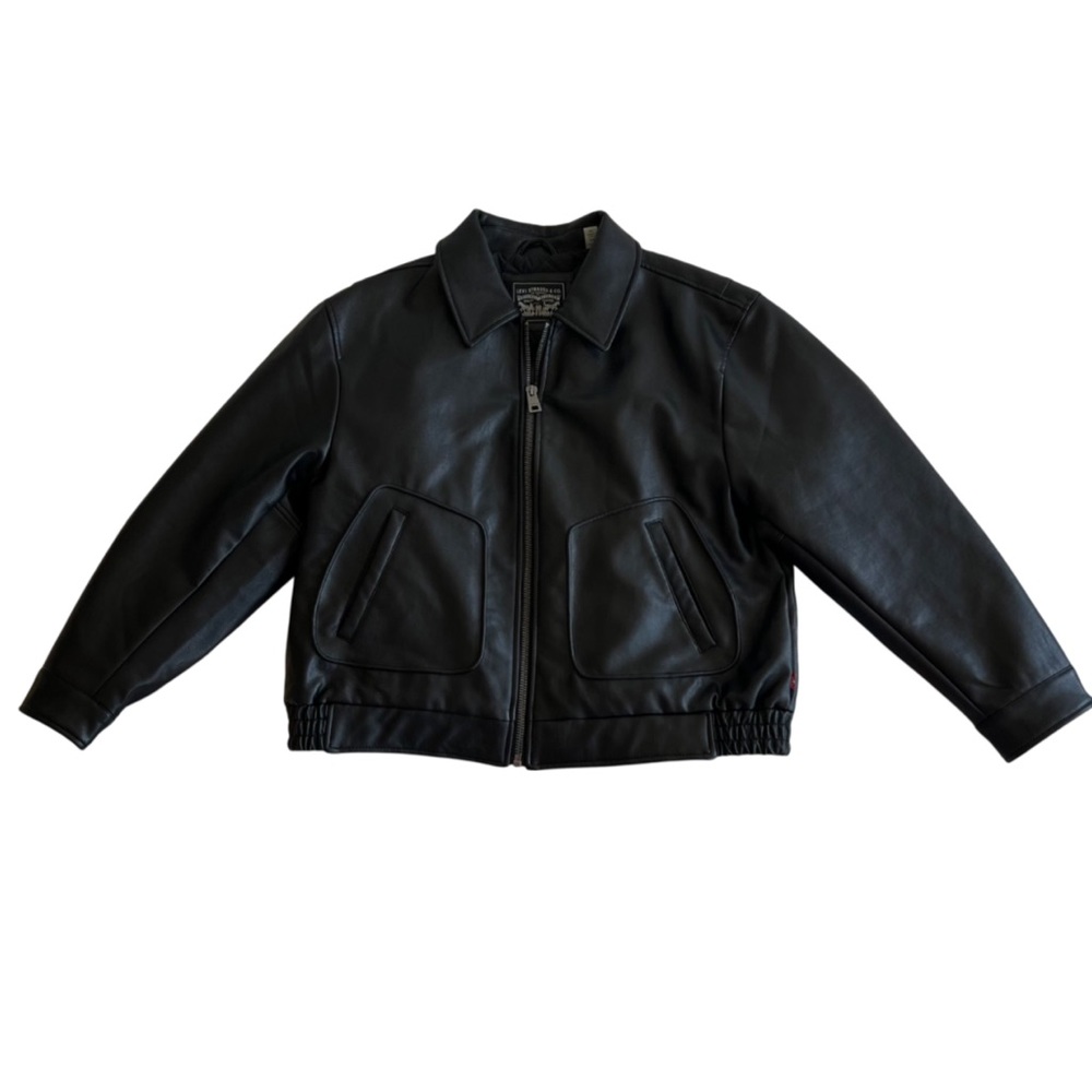 Levi’s Faux Leather Retro Dad Bomber Jacket
